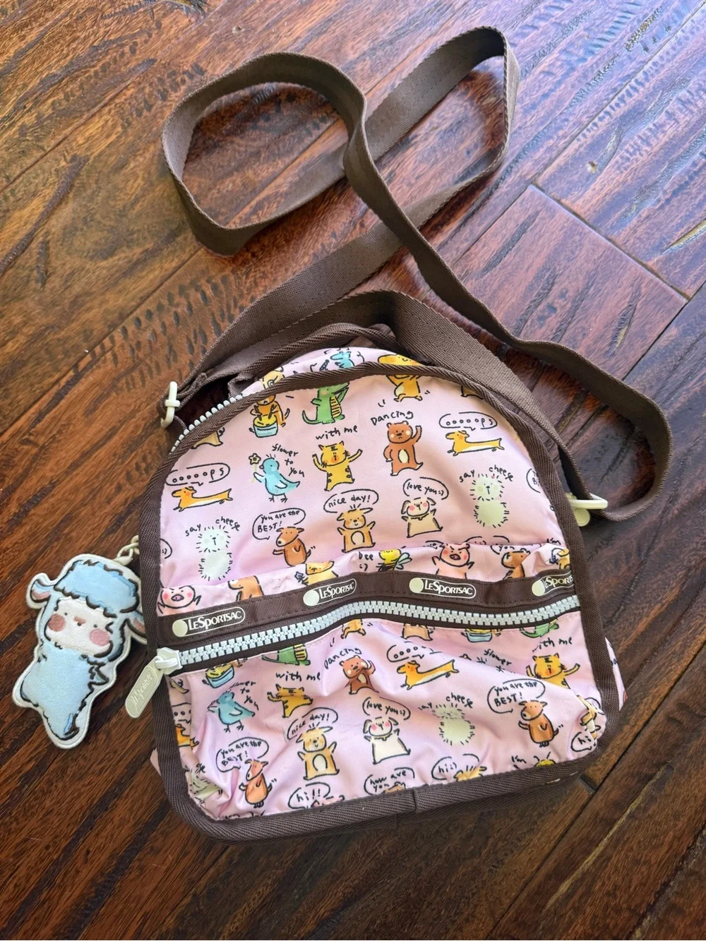LeSportsac Kids Pink Character Print Crossbody Bag